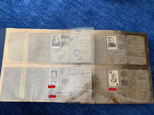 Sammlung von 346 Kennkarten aus dem Generalgouvernement GG 1939-1945