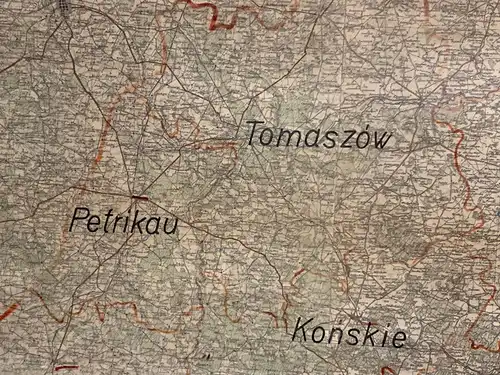 RIESEN Landkarte vom Generalgouvernement GG 1939-1945, Verwendung in Regierung