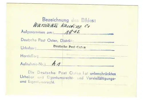 Generalgouvernement GG: Foto Kantine im Postamt C1, Warschau 1942