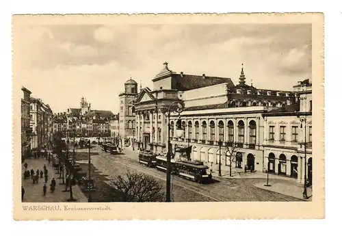 GG: AK Varsovie - Cracovie avec tramway vers 1941