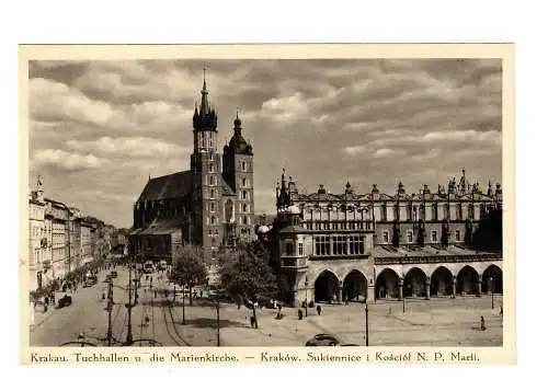 GG: AK Cracovie: Tuchhallen et Marienkirche