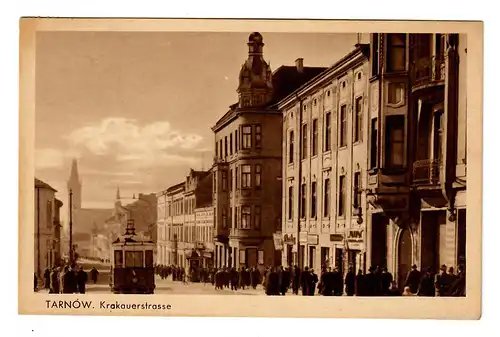 GG: AK Tarnow: Krakauerstrasse, 1940 nach Heilbronn