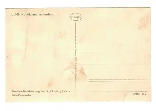 GG: AK Lublin: Stadthauptmannschaft, selten und ungebraucht