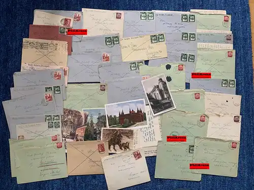 Gouvernement général GG: correspondance 45 pièces justificatives: Kielce Zagnansk vers Lenggries