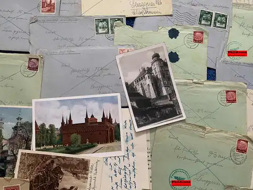 Gouvernement général GG: correspondance 45 pièces justificatives: Kielce Zagnansk vers Lenggries