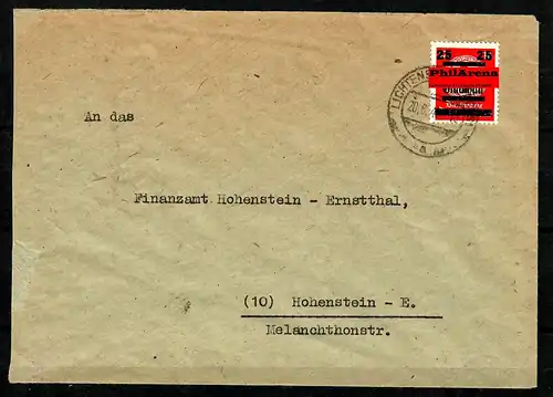 Kreis Glauchau: Brief MiNr. 37 aus Lichtenstein/Sachsen nach Hohenstein