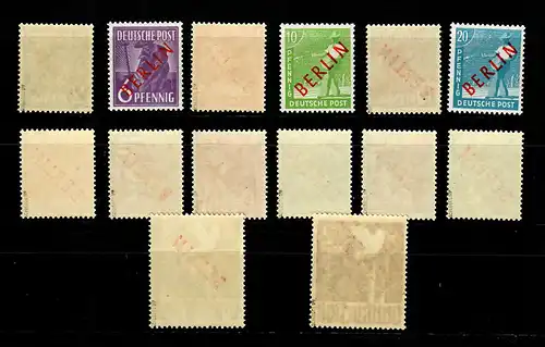 Berlin 1949: MiNr. 21-34, postfrisch, **, BPP Attest