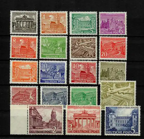 Berlin 1949: MiNr. 42-60, postfrisch, **, BPP Attest