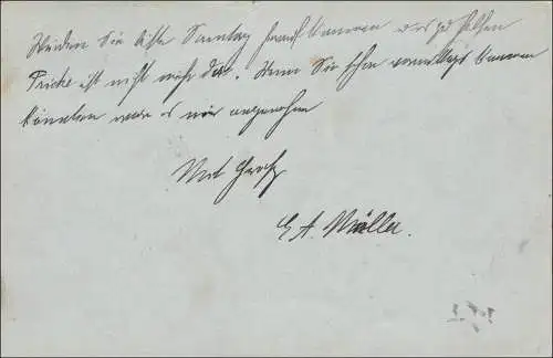 Ganzsache  Germania 1903 von Erfurt, Empfänger nicht ermittelt