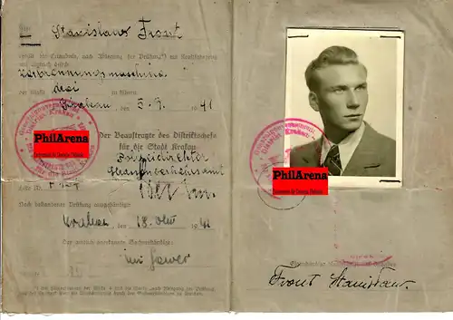 Generalgouvernement GG: Führerschein 1941, Krakau