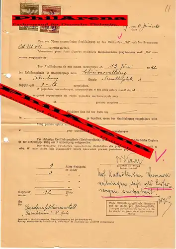 Generalgouvernement GG: Zuordnung KFZ Kennzeichen, Lemberg 1942