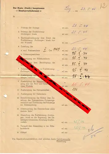 Gouvernement général GG: demande de conversion de voiture BMW, Lemberg 1944