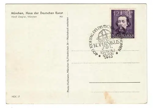 Generalgouvernement GG: München-Haus der deutschen Kunst, Krakau 1943