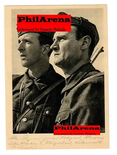 Gouvernement général GG: Carte postale face Wehrmann, Kronsno 1940 après Gotha