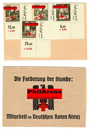 Gouvernement général GG: Carte postale de la Croix-Rouge allemande, enveloppe et ensemble