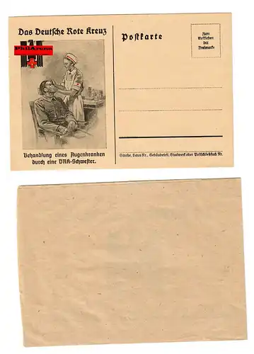 Generalgouvernement GG: Postkarte Deutsches Rotes Kreuz, Umschlag und Satz