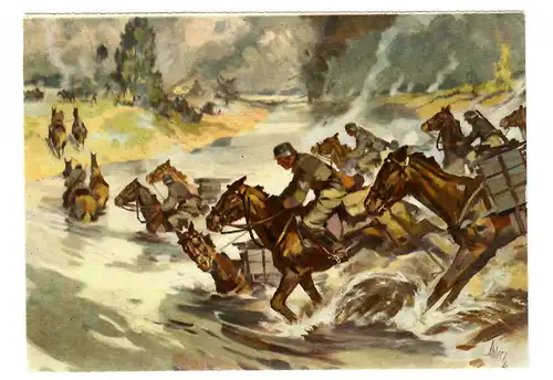 Generalgouvernement GG: Postkarte der NS-Kriegsopferversorgung; Motiv aus Polen