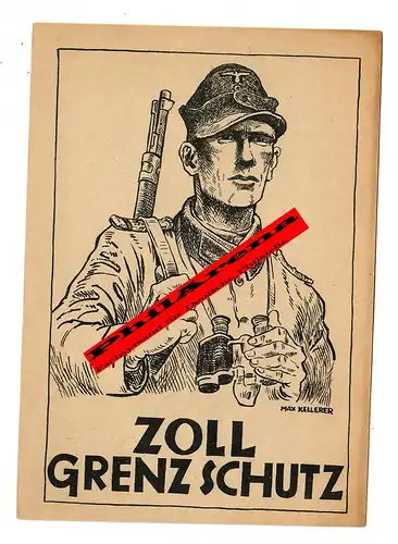Generalgouvernement GG 1942 Sehr seltene Postkarte Zollgrenzschutz 1942