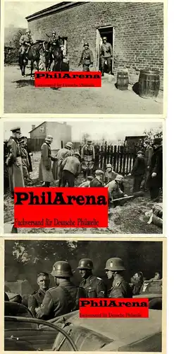 Gouvernement général GG: 6 cartes postales de la police en Pologne, très rare 1939/40