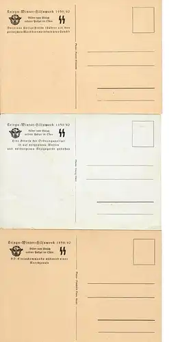 Generalgouvernement GG: 6 WHW Postkarten der Polizei in Polen, Sehr selten 39/40