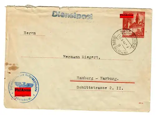 Generalgouvernement GG: Ganzsachen Umschlag U2/01: Radziechow/Galizien 1943