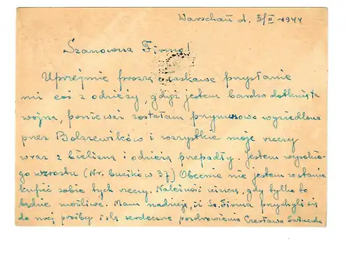 Gouvernement général GG: Affaire P11: Varsovie - Stockholm, censure