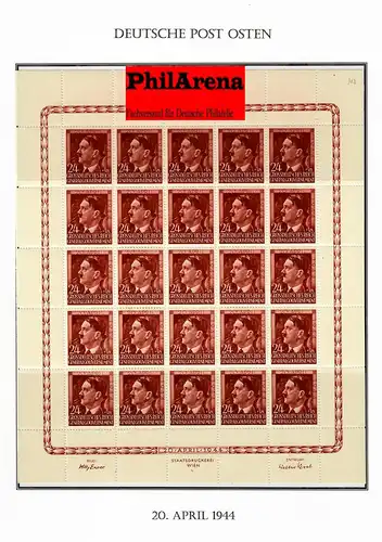 Generalgouvernement GG: Bogen MiNr. 117-119, Sektor 4 komplett, postfrisch, **