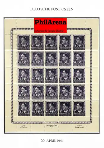 Generalgouvernement GG: Bogen MiNr. 117-119, Sektor 4 komplett, postfrisch, **