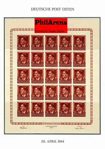 Generalgouvernement GG: Bogen MiNr. 117-119, Sektor 5 komplett, postfrisch, **