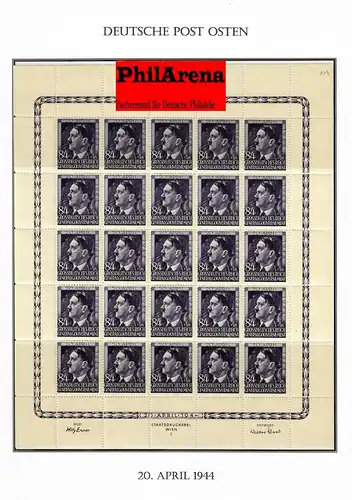 Generalgouvernement GG: Bogen MiNr. 117-119, Sektor 5 komplett, postfrisch, **