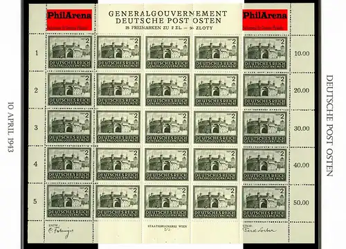 Generalgouvernement GG: Bogen MiNr. 113-116, Sektor I/2, postfrisch. komplett