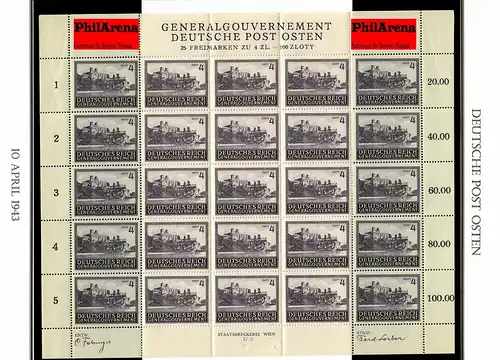 Gouvernement général GG: feuille numéro 113-116, secteur I/3, frais de port. complet