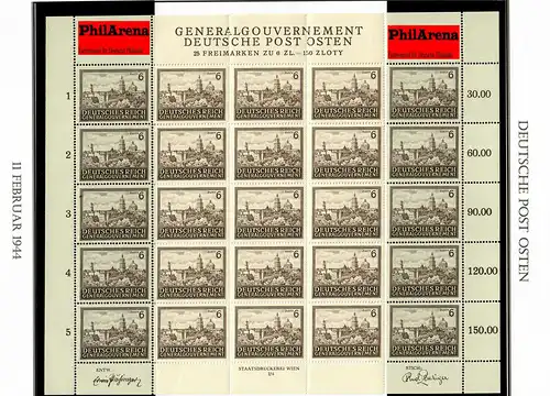 Generalgouvernement GG: Bogen MiNr. 113-116, Sektor I/4, postfrisch. komplett