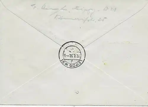 DDR Min. Block 7; FDC recommandé avec cachet spécial Leipzig - DEBRIA