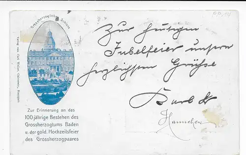 DR: Affaire entière Baden-Baden 1926: 100 ans Grand-Duché de Bade: PP14