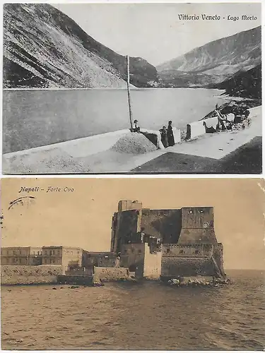 Italie: Napoli et Vittoro Veneto, Lago Morto en 1909 à Constantinople