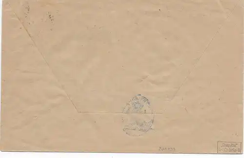 Zustell-Urkunde: Gerichtsschreiberei Amtsgericht Augsburg 1920 nach Konstanz