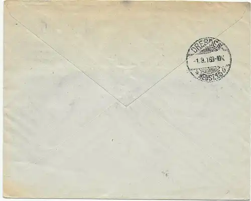 Inscription 1916 de Würzburg à Dresde, Hotel Russischer Hof