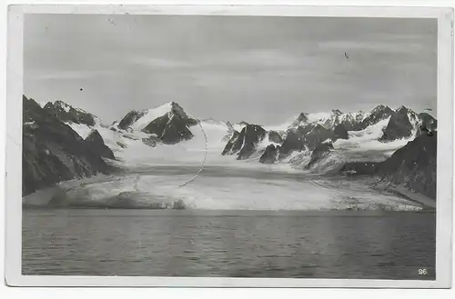 Norwegen 1928 AK vom Nordkap, Unbekannt Weiterleitung Hamburg: Stempeldurchbruch