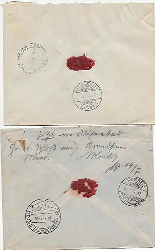 2x Einschreiben Asuncion nach Kassel-Bettenhausen 1936+1937