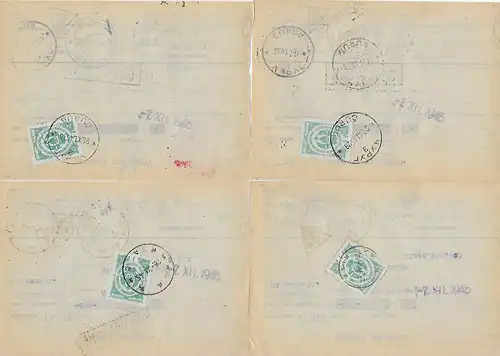 Yougoslavie 1945: face arrière numéro 84, 60 pièces justificatives