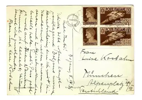 Photo Postkarte Italien 1936 von Bozen, Südtürol nach München