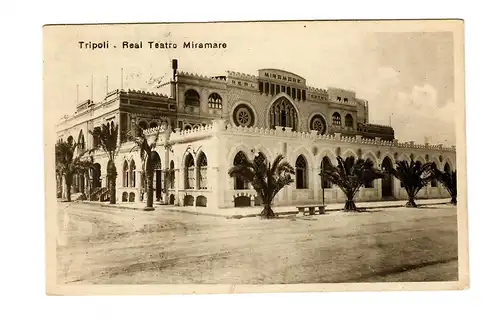 Carte de vue Tripoli, colonie italienne en 1933 après Bâle/CH