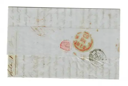 USA to France: 1852: Transatlantic Post: P. Canada to Marseille