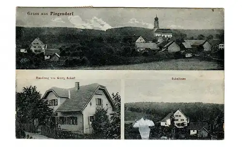 Carte de vue Gruss de Piegendorf/Oberroning vers Waldmünchen