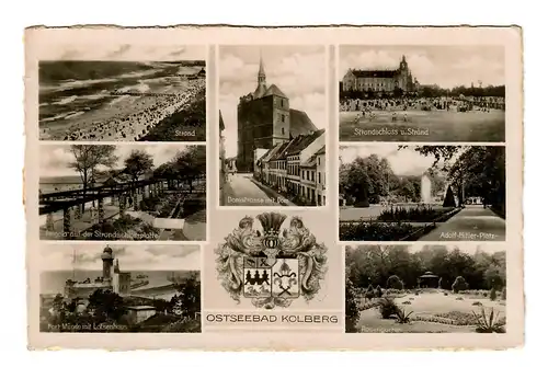 Fotokarte Ostseebad Kolberg, 1941 als Feldpost