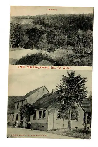 Gruss von Burgviertel, Morsberg, Pfaffenbererfürth, 1911
