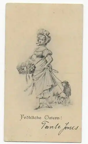 Minitiatur Osterkarte, Wien nach Steinamanger