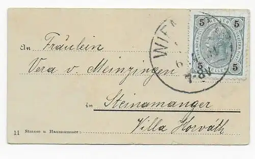 Miniature Carte de Pâques, Vienne après Steinamanger