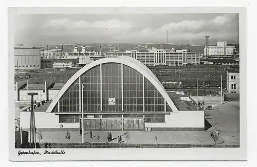 Carte photographique Gdansk, port de Gotenhafen, Markthalle 1942 à Vlissinen/NL comme poste de terrain